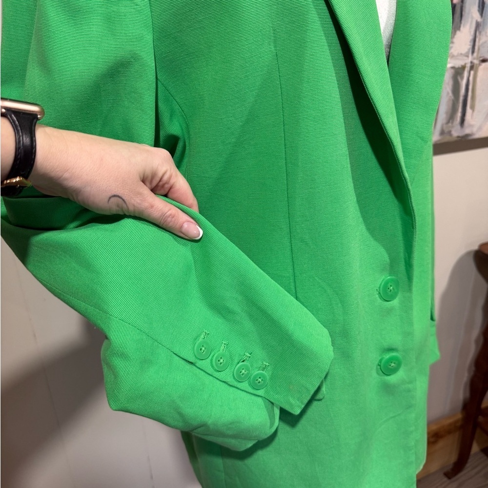 Anthropologie Farm Rio Lyocell and Cotton blend Oversized Blazer - Picture 7 of 12